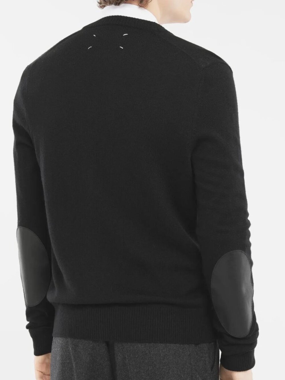 Maison Margiela Elbow Patch Cotton Cardigan